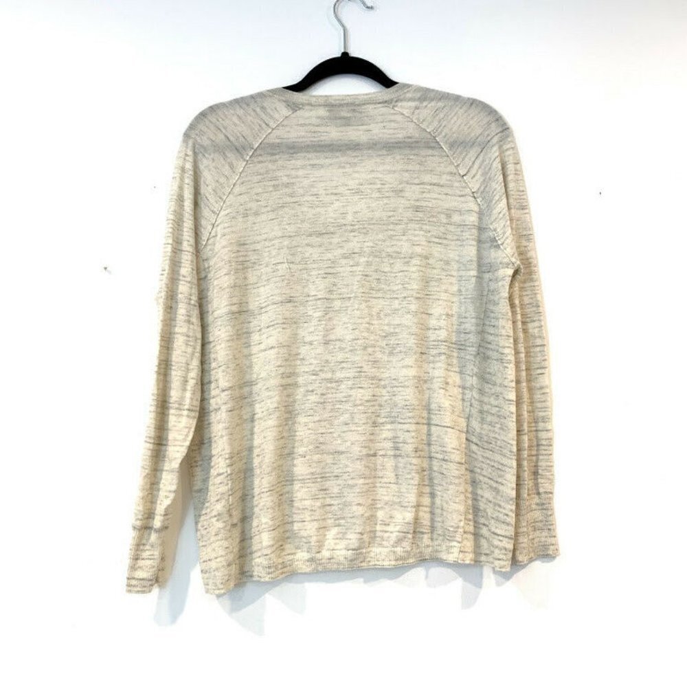 White & Warren Size S Gray Lightweight Pullover V-Neck Sweater Thin Knit — image 2 of 6